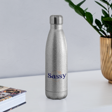 Load image into Gallery viewer, Insulated Stainless Steel Water Bottle - silver glitter
