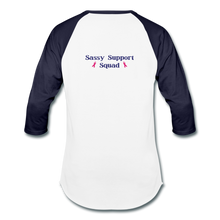 Load image into Gallery viewer, Support Squad Baseball T-Shirt - white/navy