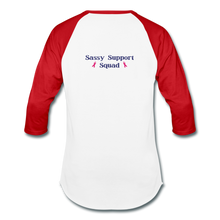 Load image into Gallery viewer, Support Squad Baseball T-Shirt - white/red