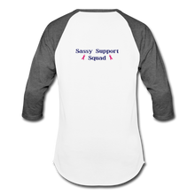 Load image into Gallery viewer, Support Squad Baseball T-Shirt - white/charcoal