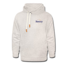 Load image into Gallery viewer, Sassy Shawl Collar Hoodie - heather oatmeal
