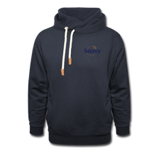 Load image into Gallery viewer, Sassy Shawl Collar Hoodie - navy