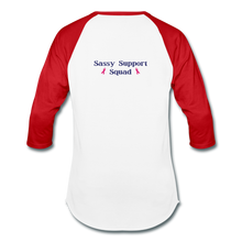 Load image into Gallery viewer, Support Squad Baseball T-Shirt - white/red
