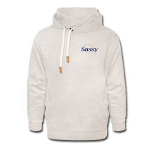 Load image into Gallery viewer, Sassy Shawl Collar Hoodie - heather oatmeal
