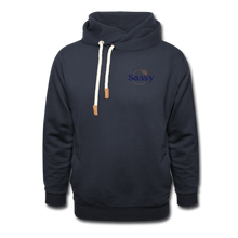 Load image into Gallery viewer, Sassy Shawl Collar Hoodie - navy
